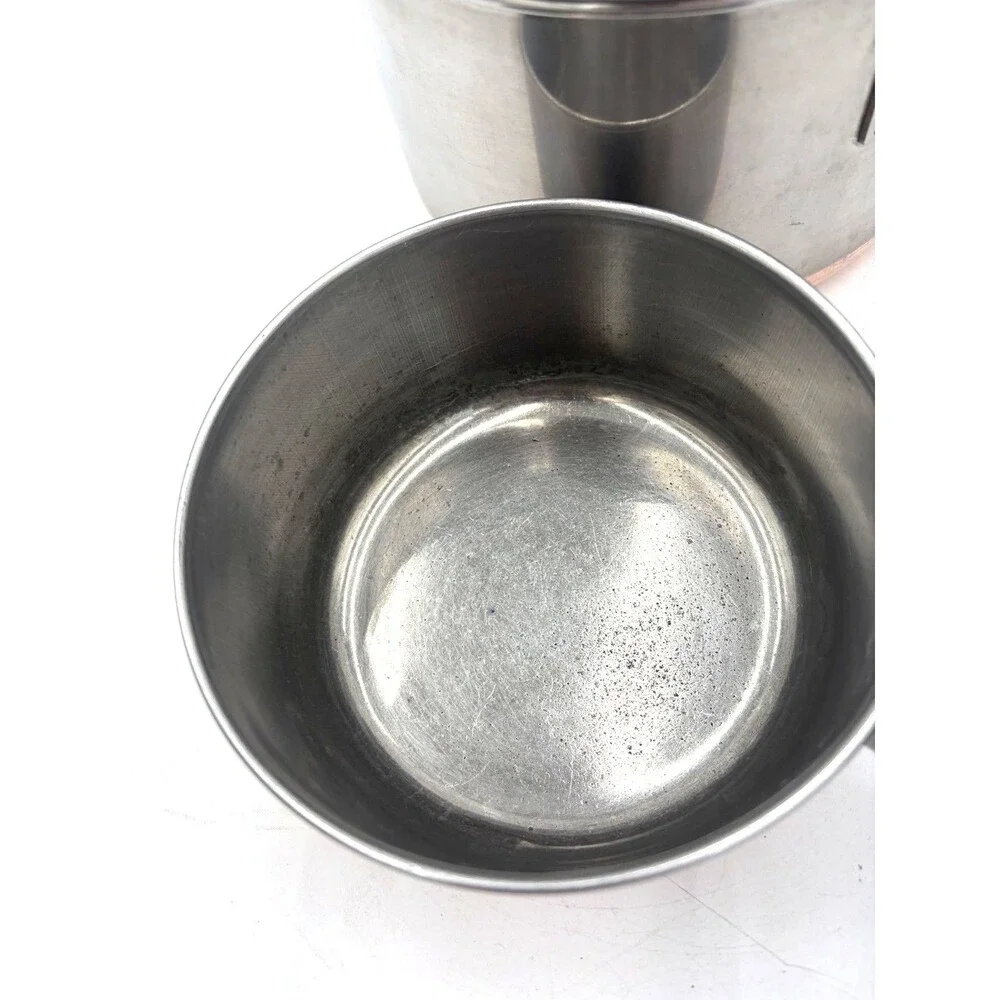 Vintage Revere Ware 4 Pc Copper Clad Saucepan Set 1 Qt 2 Qt w/Lids USA Patent